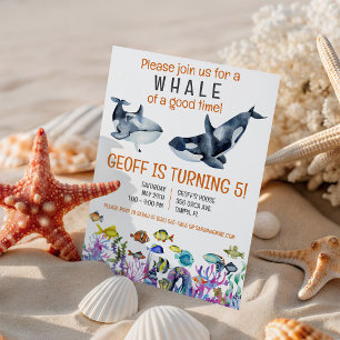 Whale of a Good Time, Tropical Fish Birthday Party Invitation