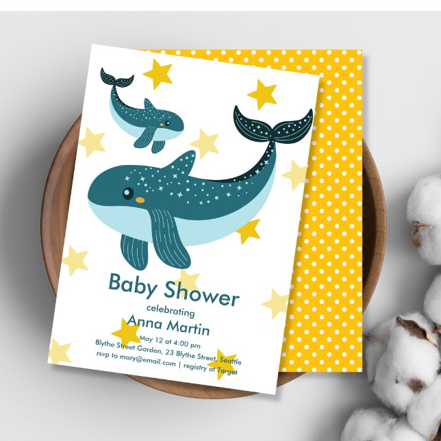 Whale of a Tale Baby Shower Invitation (Creator Uploaded)