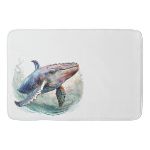 Whale of a time bath mat