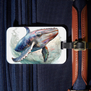 Whale of a time luggage tag