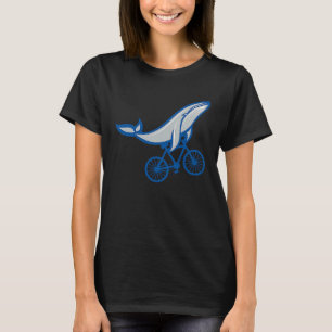 Whale on Bicycle  Cycling Bicycle T-Shirt