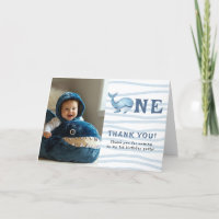 Whale One Birthday Party Thank you