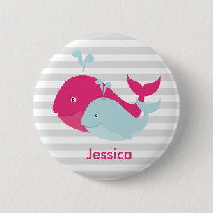 Whale Pals 2 Inch Round Button
