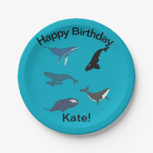 Whale Paper Plate