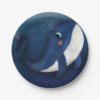 Whale paper plate