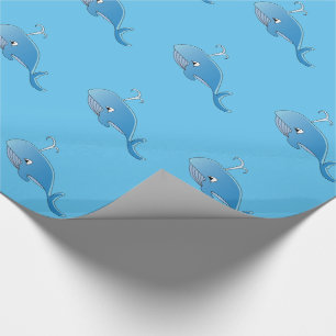 Whale Pattern - Glossy Wrapping Paper, 30" x 6' Paper