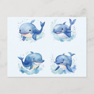 Whale  postcard