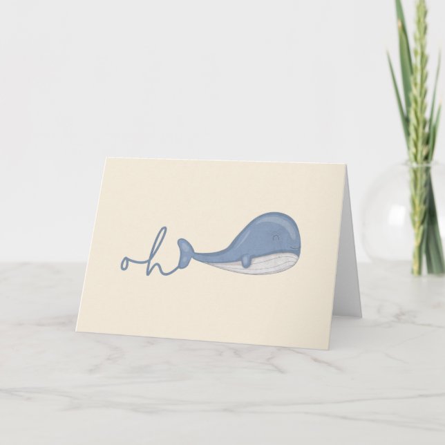 Whale Pun: Oh Whale Note Card (Front)