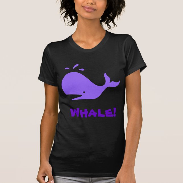 Whale! Purple. Customizable T-Shirt (Front)