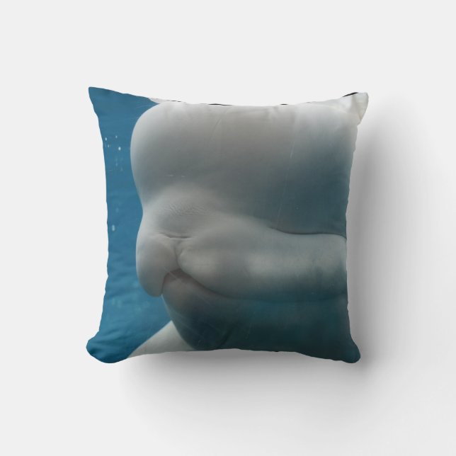 Whale Reflections Throw Pillow (Front)