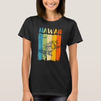 Whale Retro Hawaii Hawaiian Matching Best Friends T-Shirt