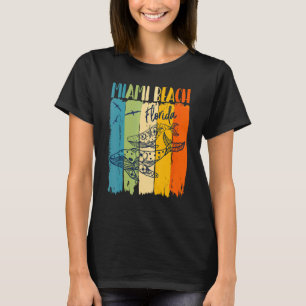 Whale Retro Miami Beach Florida Matching Friends   T-Shirt