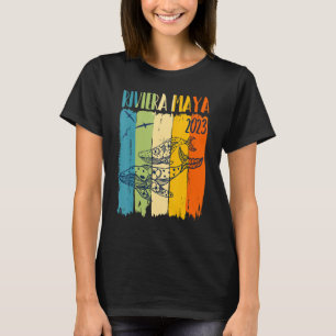 Whale Retro Riviera Maya Mexico Theme Family Vacat T-Shirt