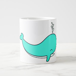 Whale, Sea, Water Large Coffee Mug