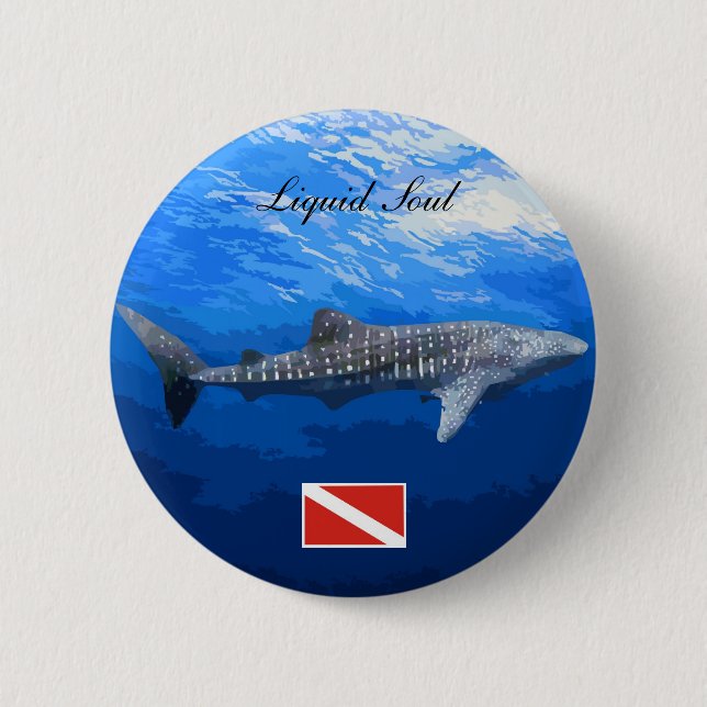 Whale Shark Boton 2 Inch Round Button (Front)