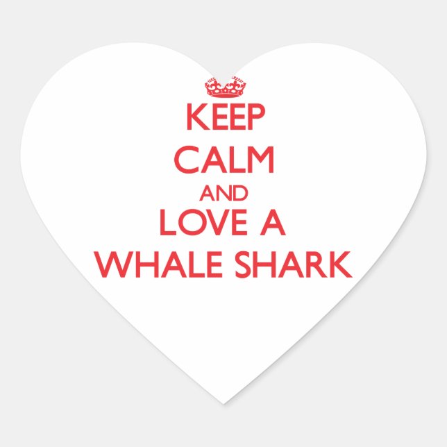 Whale Shark Heart Sticker (Front)