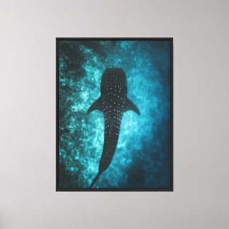 Whale Shark in Deep Ocean Majestic Marine Canvas Print