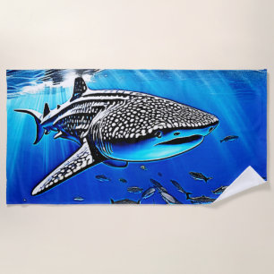 Whale Shark Majesty Design Beach Towel
