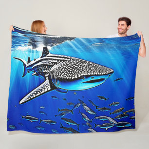 Whale Shark Majesty Design Fleece Blanket