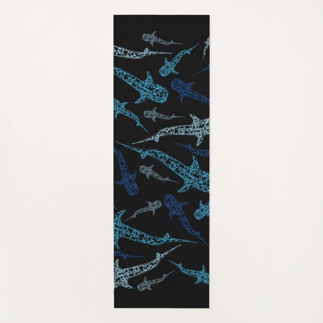 Whale shark patterned yoga mat (Front)