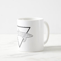 Whale shark print mug