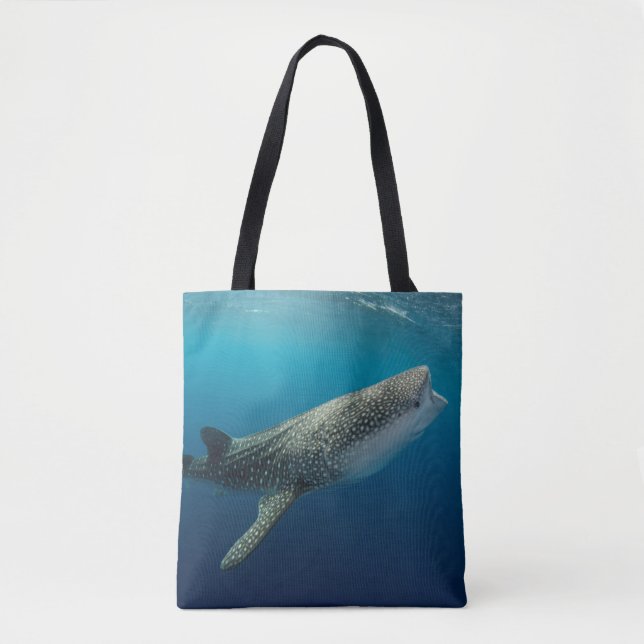 Whale Shark Swimming Tote Bag (Front)
