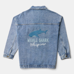 Whale Shark Whisperer Cute Whale Shark   Ocean Wat Denim Jacket