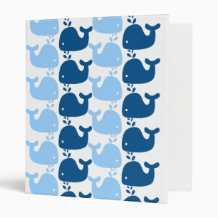 Whale Silhouette Print Binder