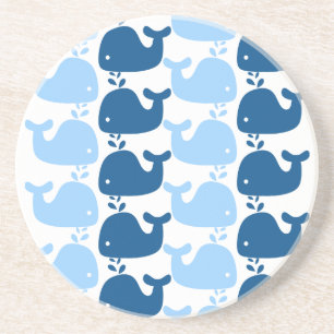 Whale Silhouette Print Coaster