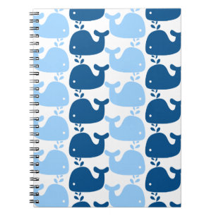 Whale Silhouette Print Notebook