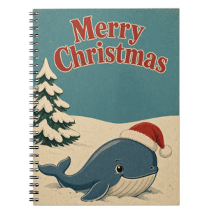 Whale Snow Ground Animal Christmas Notebook
