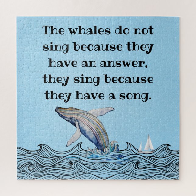 Whale song jigsaw puzzle (Vertical)
