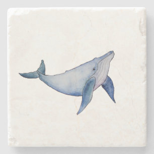 Whale stone coaster