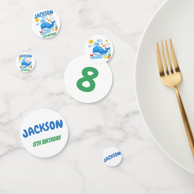 Whale Summer Birthday Party Decor  Confetti (Group)