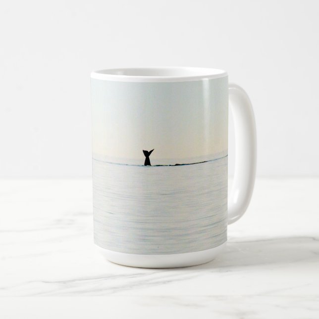 Whale Tail Calming Relaxing Mug (Front Right)