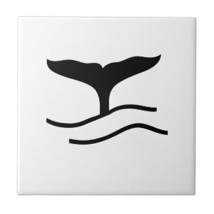 Whale Tail Ceramic Tile