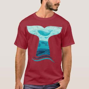Whale Tail in Waves Orca Ocean T Shirt