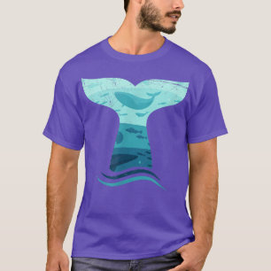 Whale Tail in Waves  Orca Ocean  T-Shirt