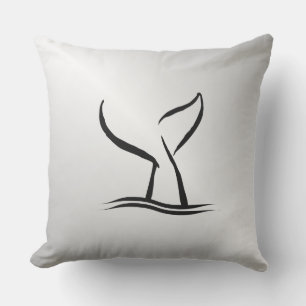 Whale Tail Outdoor Pillow