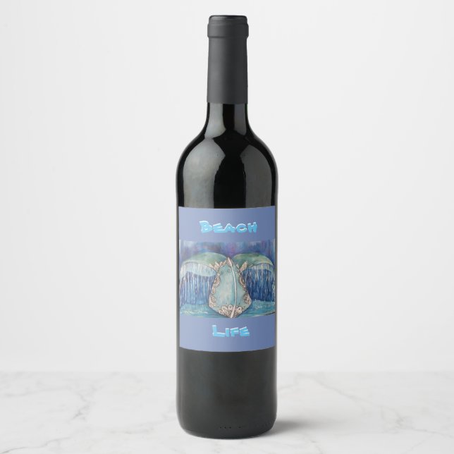 whale tail wine label (Front)