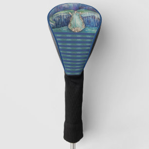 whale tail with stripes golf head cover