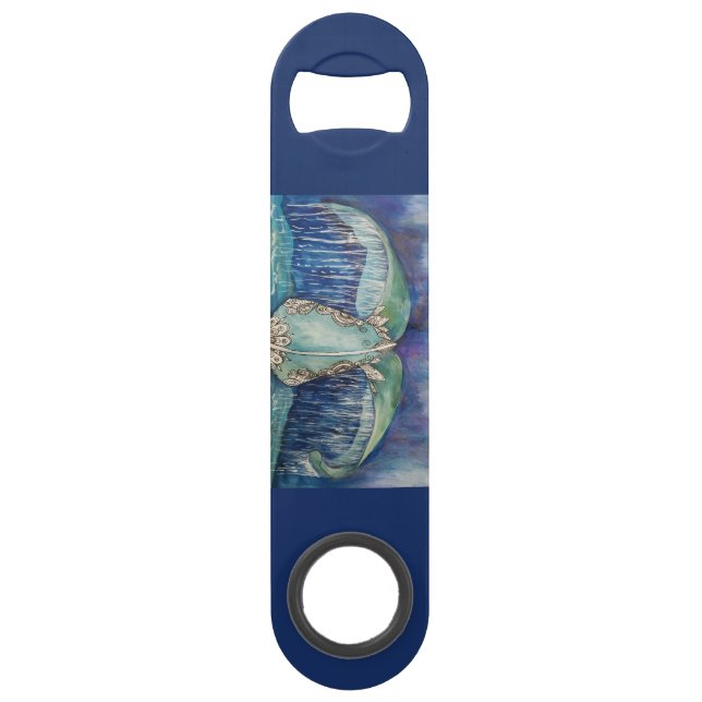 whale tail with tattoo painting bar key (Front)