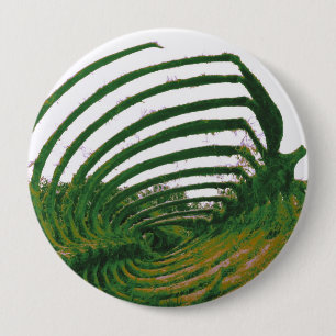 Whale Tattoo green 4 Inch Round Button
