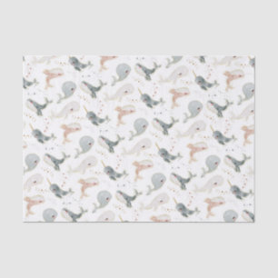 Whale Theme Party Gender Neutral Table Decorations Tissue Paper