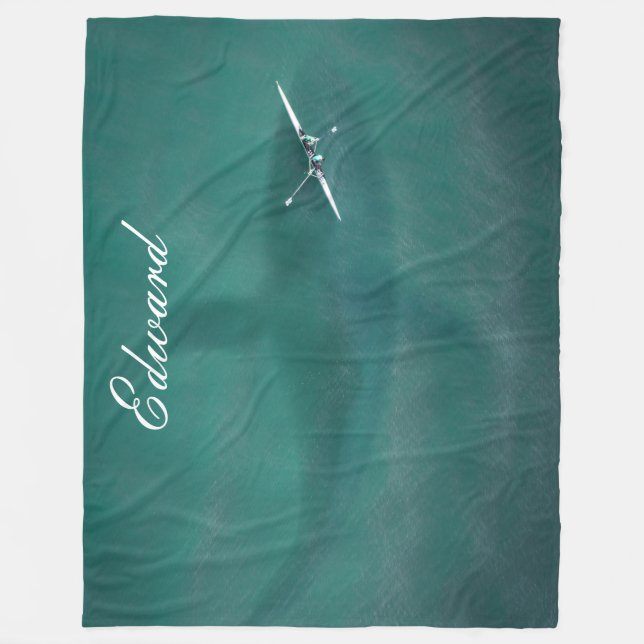 Whale Under Boat: Never Alone at Sea Fleece Blanket (Front)