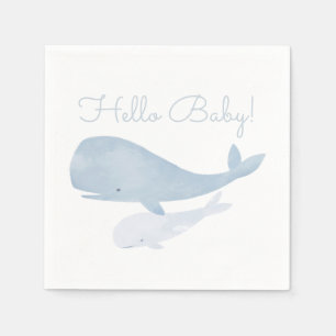 Whale Under the Sea Baby Shower Napkin