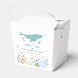 Whale Under The Sea Baby Shower Thank You Favor Box