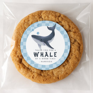 Whale Under The Sea Ocean Thank You Favor Classic Round Sticker