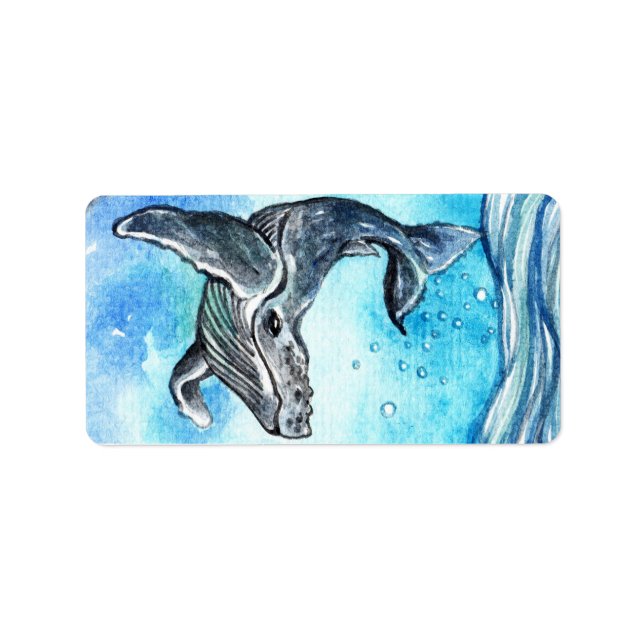 Whale Underwater Label (Front)