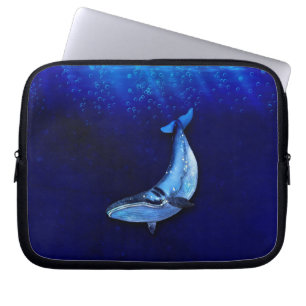 Whale Vertical Motion Scene To Down In Ocean Depth Laptop Sleeve